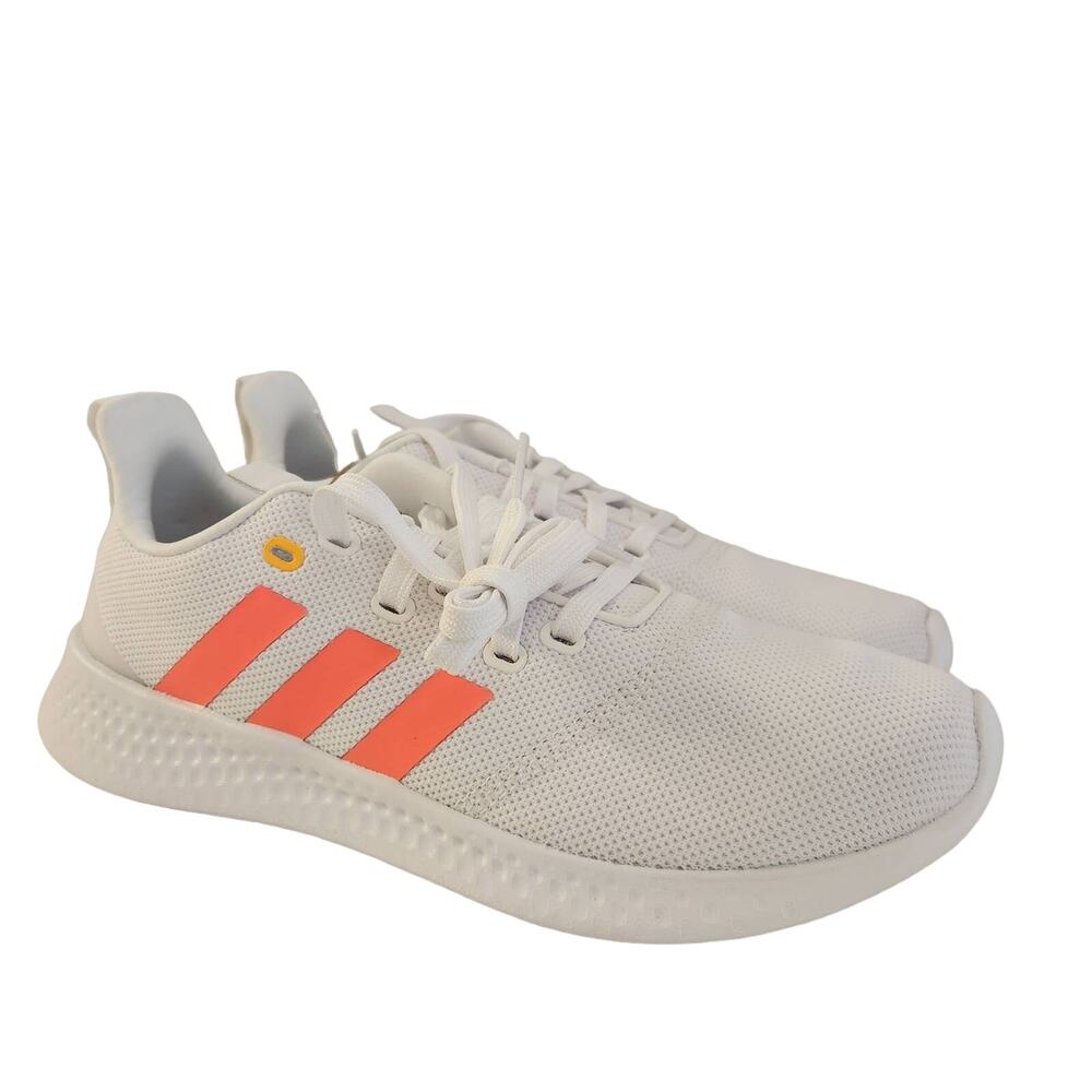 adidas Women's Puremotion Running Shoe, White/Acid Red/Flash Orange, 10